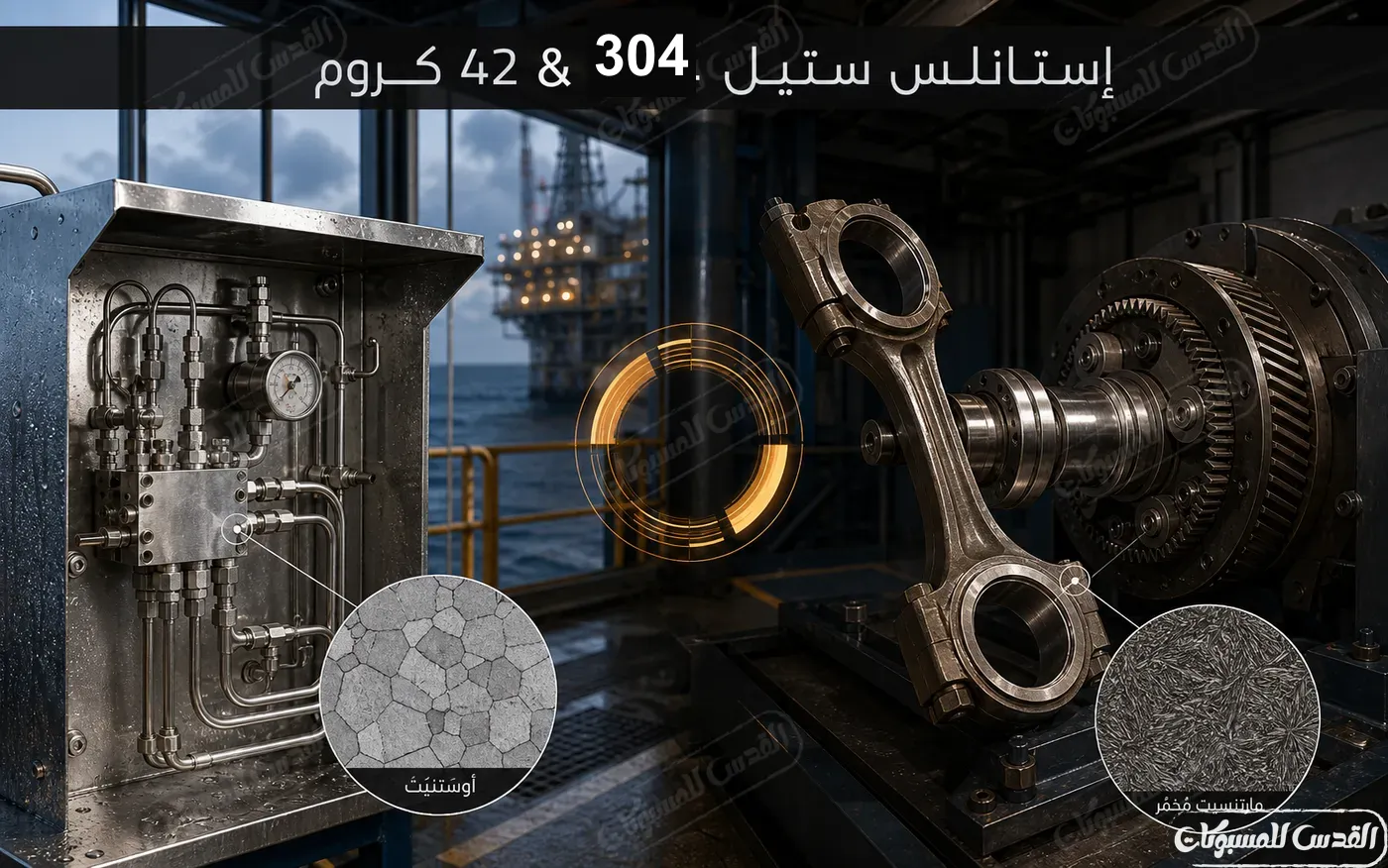 إستانلس ستيل 304 ضد 42 كروم - مقاومة الصدأ ضد مقاومة التآكل والتعب! (مع مقارنة كيميائية)