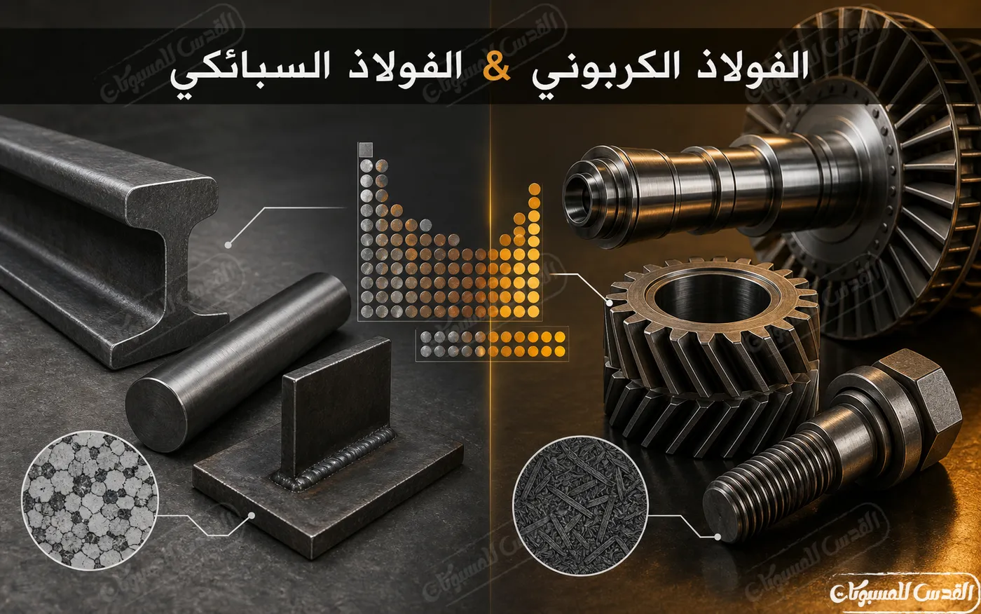 الفولاذ الكربوني ضد الفولاذ السبائكي - مقارنة أساسية! (مع مقارنة كيميائية)
